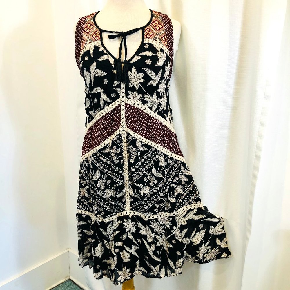 Floreat Grasslands Midi Dress Patchwork Dress Boho Style